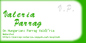 valeria parrag business card